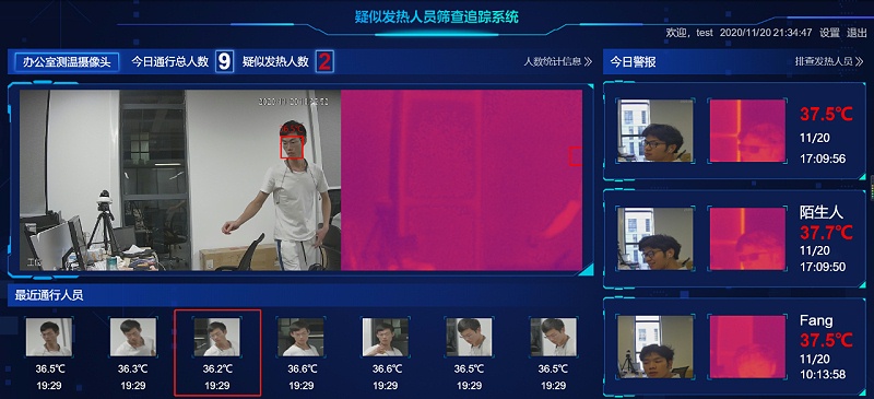人臉測溫系統(tǒng)管理平臺應(yīng)用