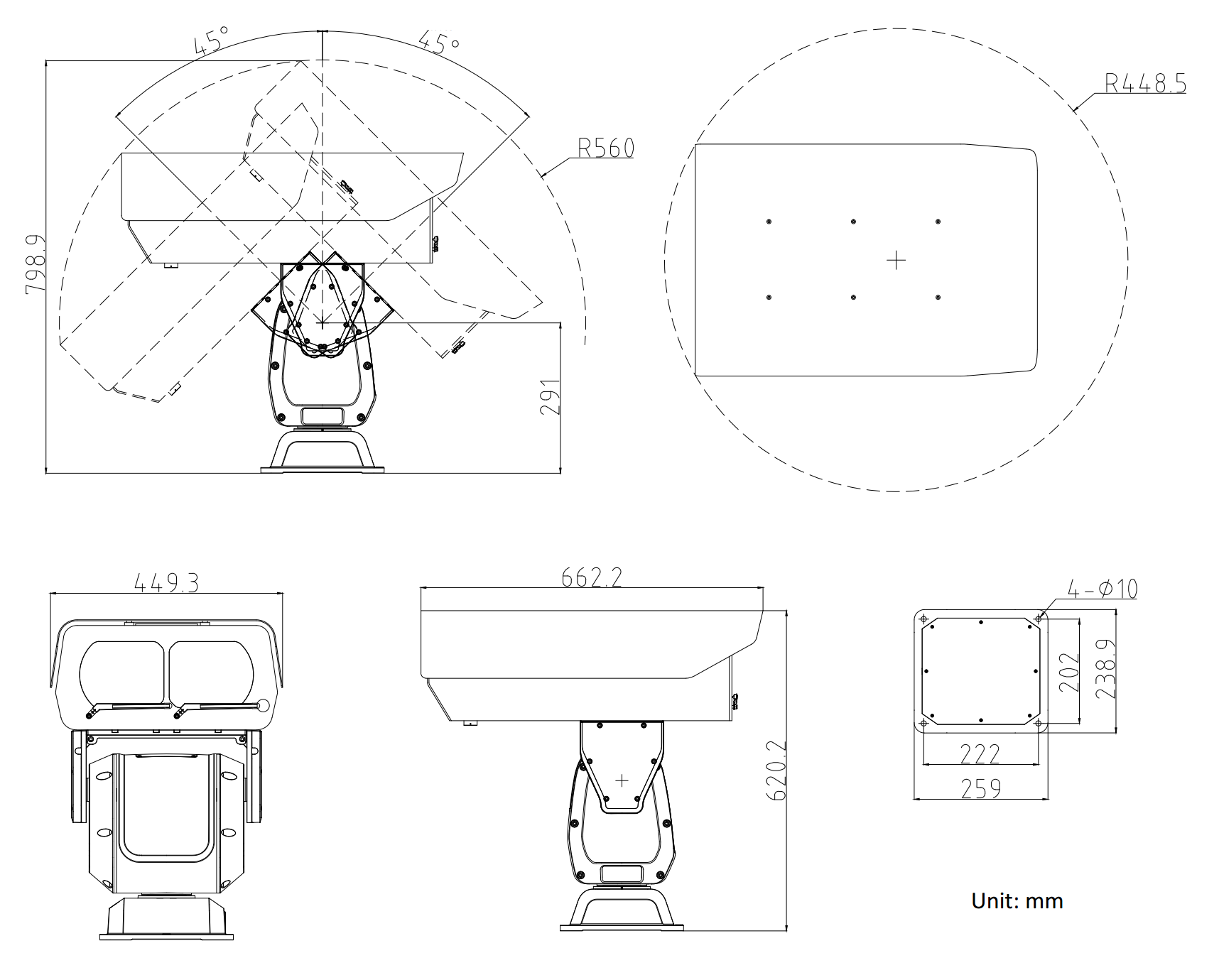 iDS-2DYH255IXS-D/JM(T2)外形尺寸