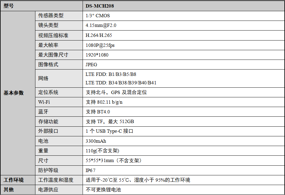 DS-MCH208/EST技術(shù)參數(shù)