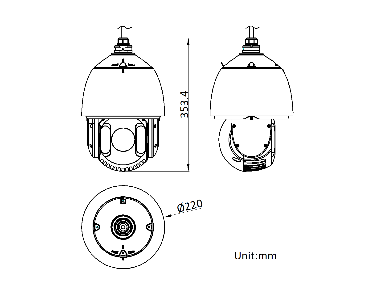 DS-2DE7430IW-A(T5)產品尺寸