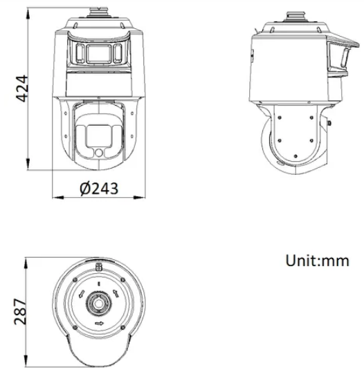 DS-2SK8C144IMX-DW產(chǎn)品尺寸