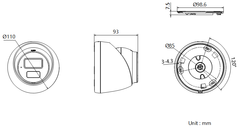 DS-2CD2325C(D)V4-I產(chǎn)品尺寸