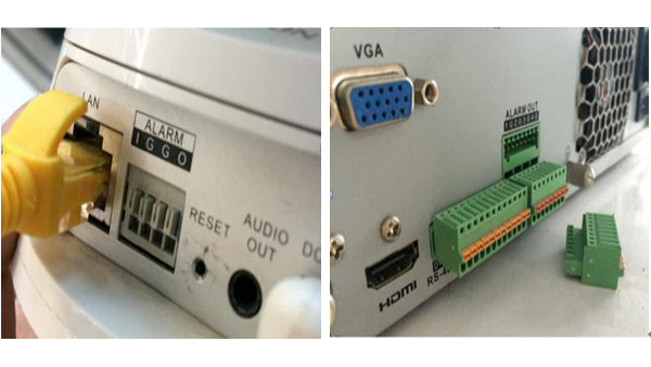 錄像機(jī)報警輸入輸出接口接線